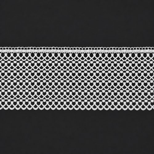 Légcsipke függönyhöz – Fehér guipure csipke – 14 cm 