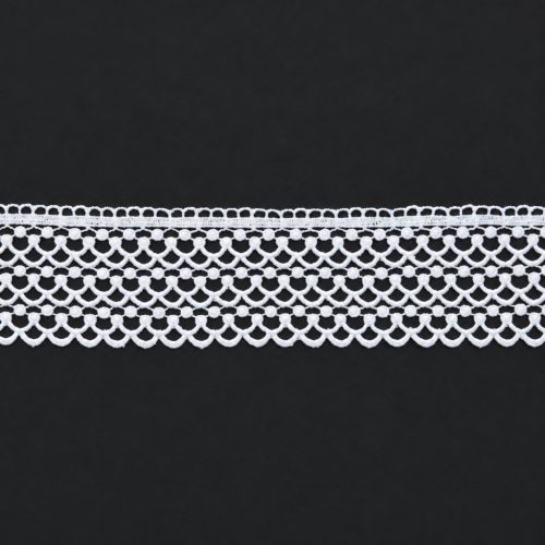 Légcsipke függönyhöz – Fehér guipure csipke – 8 cm