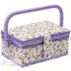 Varródoboz - lila virágos