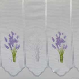 Levendulás vitrázs függöny - 45 cm