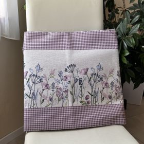 Díszpárna panel - TAVASZI lila virágos