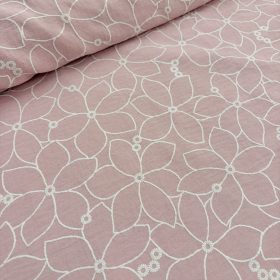 Virágmintás púder színű american crepe