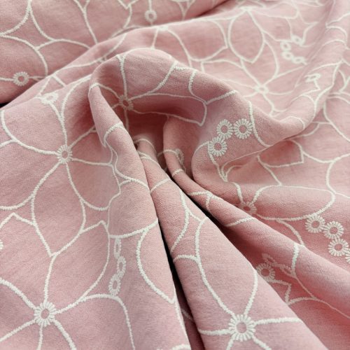 Virágmintás púder színű american crepe