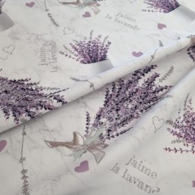 Levendulás vízálló terítőanyag