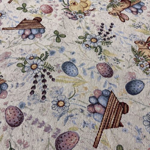 Húsvéti mintás Jacquard szövet