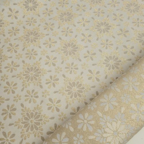 Arany Lurex hópelyhes-virágos Prémium dekortextil 