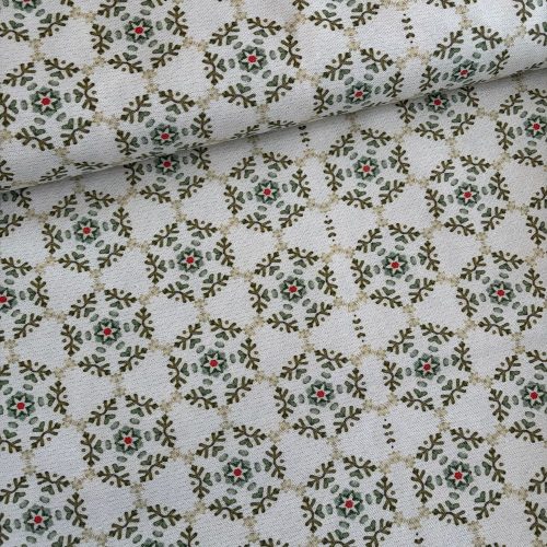 Arany lurexes zöld karácsonyi PRÉMIUM dekortextil