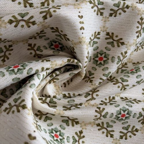 Arany lurexes Rénszarvas mintás karácsonyi PRÉMIUM dekoranyag