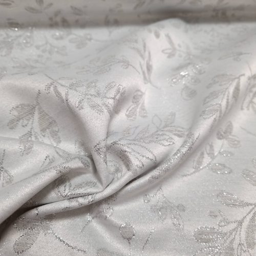 Fagyöngy mintás Lurexes dekortextil - Ezüst