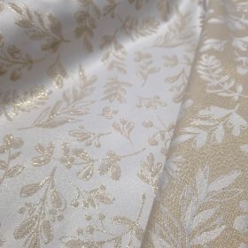 Fagyöngy mintás Lurexes dekortextil - arany