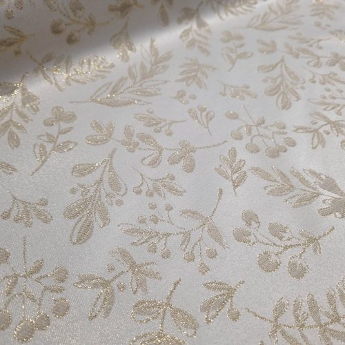Fagyöngy mintás Lurexes dekortextil - arany