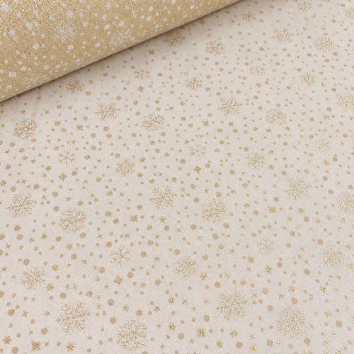Arany lurex hópelyhes karácsonyi dekortextil 