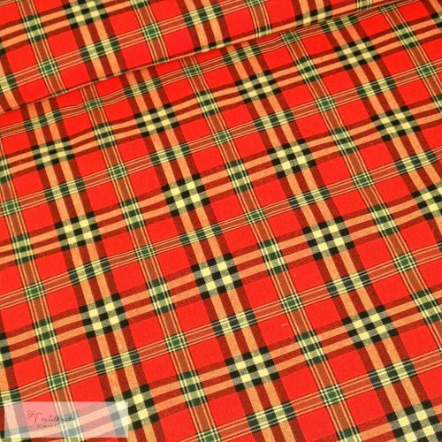 Skótkockás szövött vászon - nagykockás