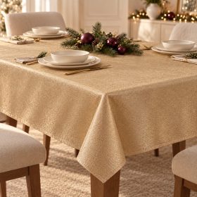 Arany lurexes terítőanyag - dekortextil (280 cm)