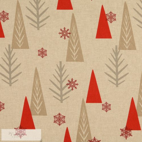 Karácsonyi manós prémium dekortextil - világos