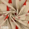 Karácsonyi manós prémium dekortextil - világos