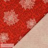 Mikulásvirágos prémium dekortextil - piros