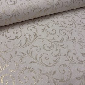 Barokk mintás jacquard dekortextil – Arany lurexszel