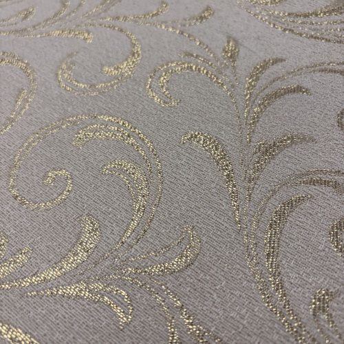 Barokk mintás jacquard dekortextil – Arany lurexszel