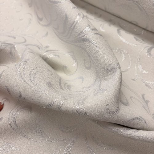 Barokk mintás jacquard dekortextil – Ezüst lurexszel