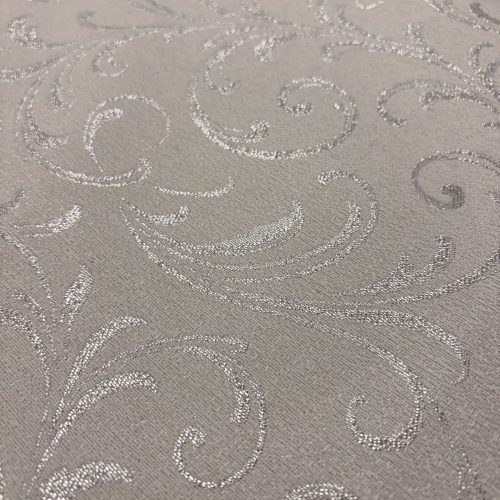Barokk mintás jacquard dekortextil – Ezüst lurexszel