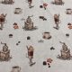 Kávés vastag dekortextil - Digitális