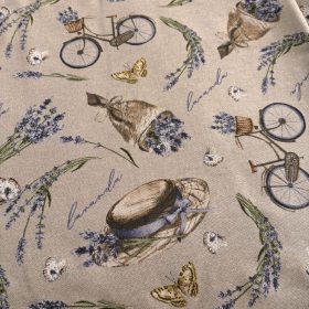 Levendulás-Biciklis cuya vászon 