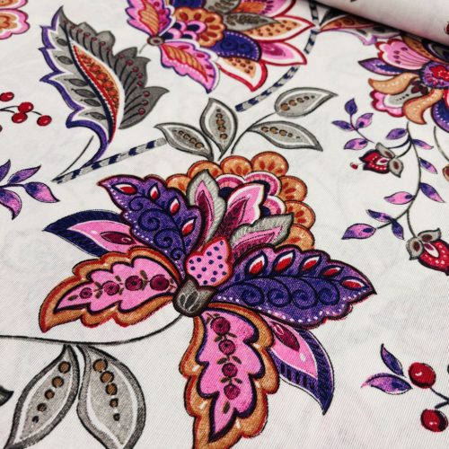 Ciklámen nagy virágos dekorvászon 