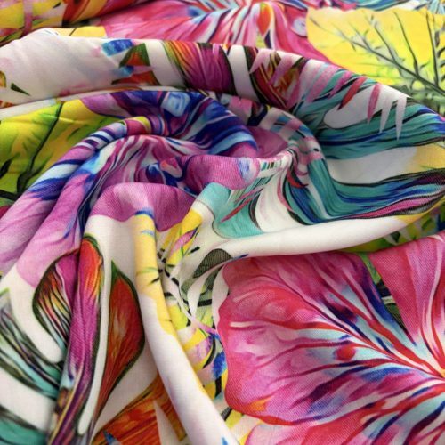 Színes nagy leveles flokon anyag