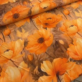 Narancssárga pipacsos flokon anyag