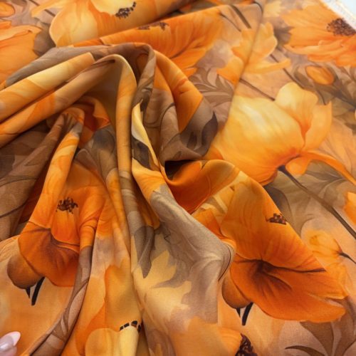 Narancssárga pipacsos flokon anyag