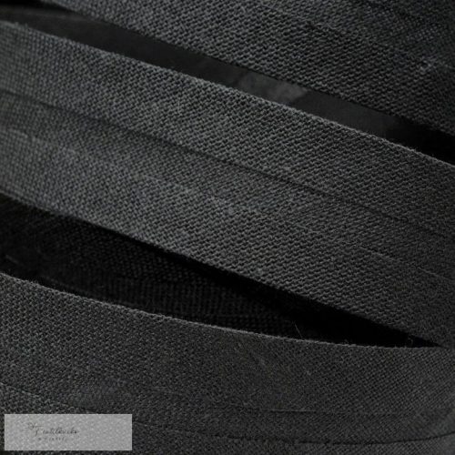 pamut ferdepánt - fekete - 15 mm
