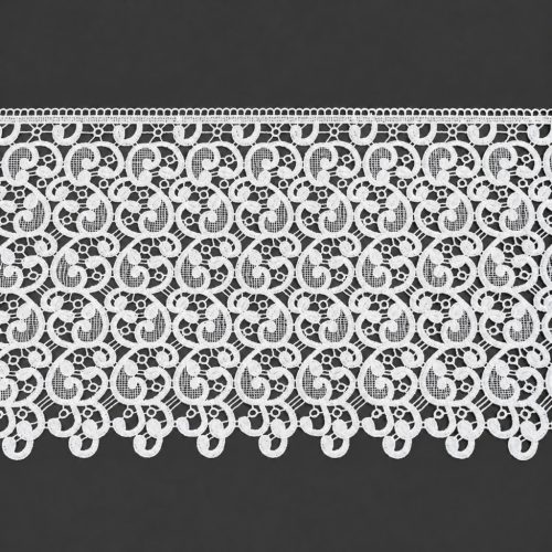 Indás légcsipke függönyhöz – Fehér guipure csipke – 30 cm