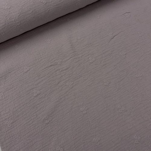 Hímzett dupla géz - Dusty pink