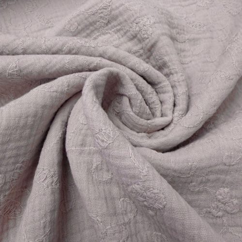 Hímzett dupla géz - Dusty pink