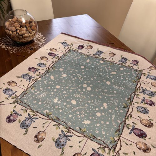 Asztalterítő - NAPRON - Menta HÚSVÉTI Tojásos (94*94 cm)