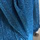Csillogó fényű metál lurex anyag - Sötét Türkiz