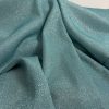 Csillogó fényű metál lurex anyag - Türkiz