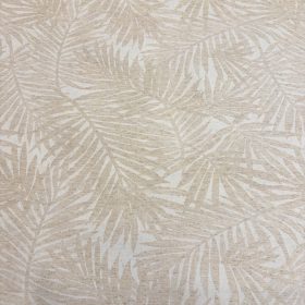 Bézs levélmintás jacquard impregnált vászon
