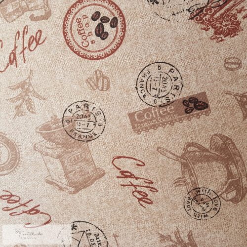 kávés impregnált vászon