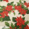 Karácsonyi impregnált vászon - Mikulásvirágos