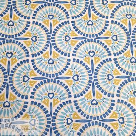 Kék hullám mozaik mintás impregnált vászon