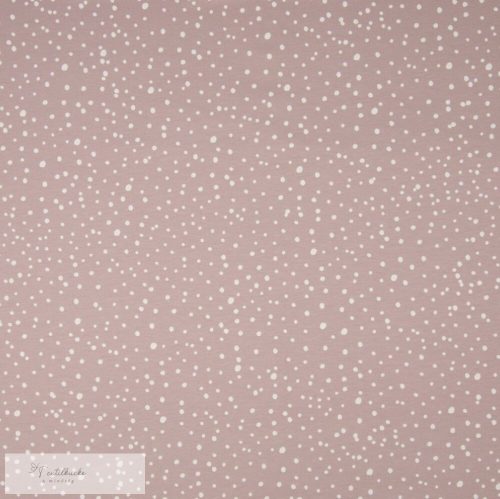 Pöttyös pamut jersey - Dusty pink