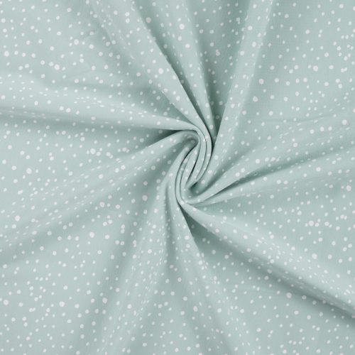 Pöttyös pamut jersey - Menta