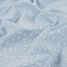 Pöttyös pamut jersey - Világoskék