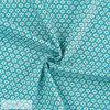Virágmintás PRÉMIUM pamutvászon - Aqua