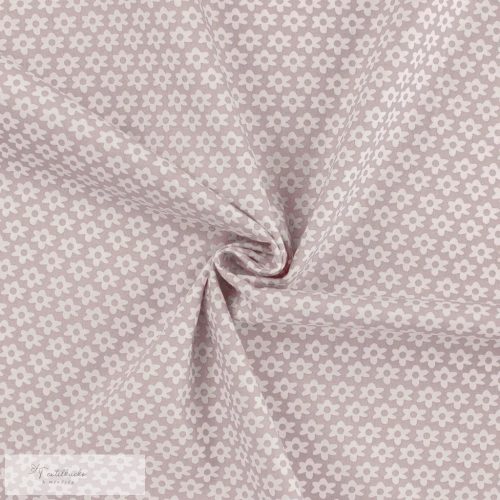 Virágmintás PRÉMIUM pamutvászon - Dusty pink