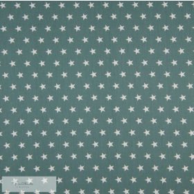 Dusty green csillagos PRÉMIUM pamutvászon