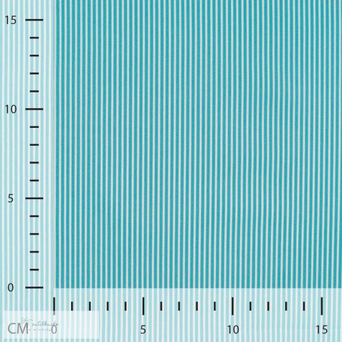 Aqua csíkos PRÉMIUM pamutvászon - 1 mm