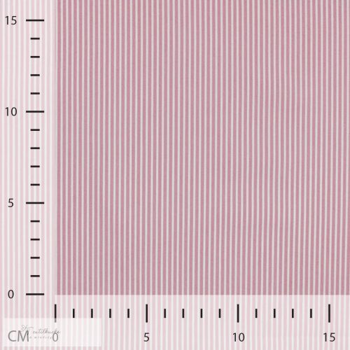 Old Rose csíkos PRÉMIUM pamutvászon - 1 mm